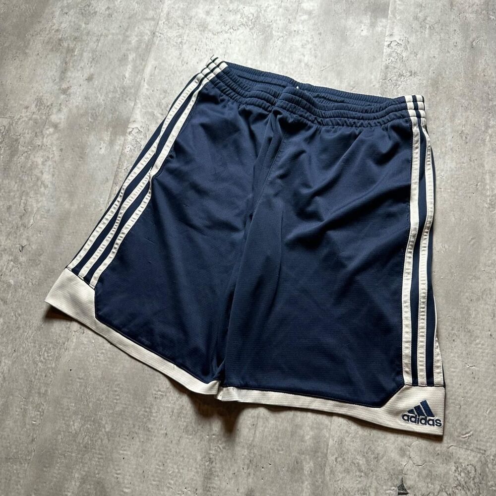 Adidas Men's Navy and Blue Shorts